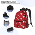 thumbnail image 3 of Disketp Bulldog Red Mochila Ligera Clásica con Múltiples Bolsillos, Mochila Casual para Hombre y Mujer, Ideal para Escuela, Trabajo y Viajes, 3 of 6