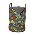 thumbnail image 1 of Autumn Laundry Bag, Fox Forest Friends Leaves Dotted Art Floral, Hamper Basket with Handles Drawstring Closure for Laundromats, 13" x 19", Multicolor, by Ambesonne, 1 of 4