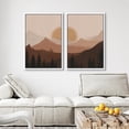 thumbnail image 4 of IDEA4WALL Framed Canvas Print Wall Art Set Mountain & Southwest Desert Landscape Fine Art Abstract Geometric Nature Wall Decoration Artwork for Living Room, Bedroom, Office - 24"x36"x2 White, 4 of 5