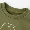 thumbnail image 4 of Odeerbi Toddler Boys Crewneck Sweatshirts Dinosaur Pullover Sweatshirts Fashionable Cute Flower Sweatshirt Fall Winter Long Sleeve Pullover Sweatshirt Olive Green, 4 of 6