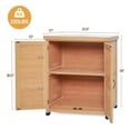 thumbnail image 6 of CQSXDA Potting Bench With Storage Cabinet And Metal Table Top Outdoor Gardening Work Station Table For Patio Use，Light Brown, 6 of 8