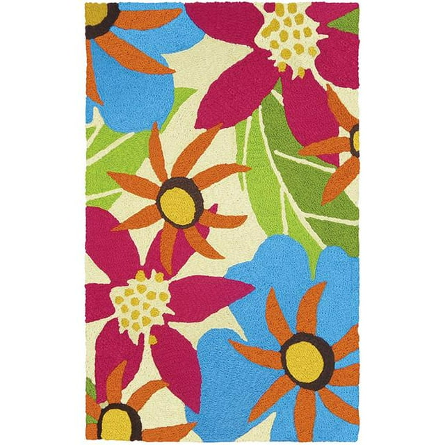 Jellybean JIO-HD019C Tapis d'Intérieur et d'Extérieur 34 x 54 Po. Piccadilly Floral