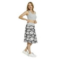 thumbnail image 4 of Women's Paint Zebra Pattern Floral Nature A-line Printed Skirt Casual Wear, 3XL, Black Grey Vermilion, by Ambesonne, 4 of 6