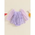 thumbnail image 4 of Suealasg Baby Girls Romper Dress 3 6 12 18 24 Months Long Sleeve Butterfly Print Romper Dress Infant Girls Princess Photo Shoot Outfits, 4 of 7