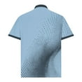 thumbnail image 6 of BiZtdJrK Mens Polos Shirt Short Sleeve Moisture Wicking Breathable Workout Tops Fashion Cute Print Casual Button Collared Golf T-Shirts, Light Blue, XXL, 6 of 6