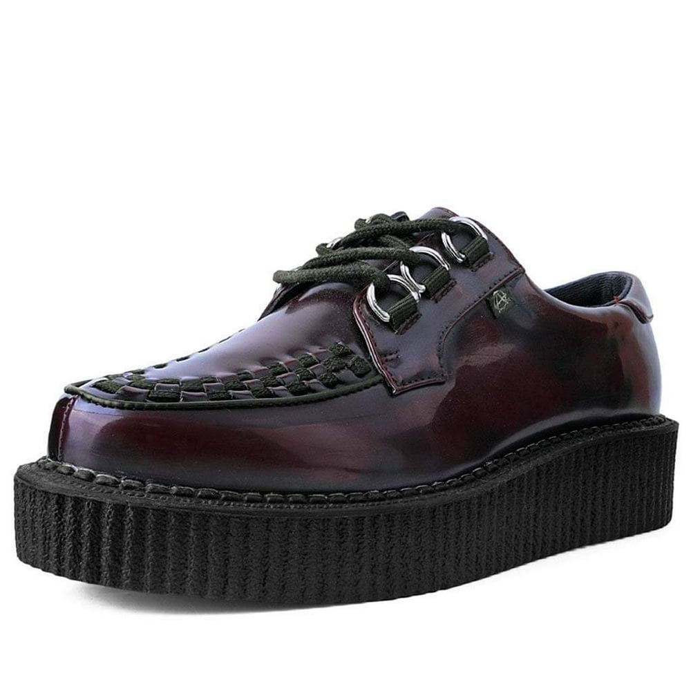 Anarchic Creeper Shoes Burgundy Rub Off Anarchic Creeper