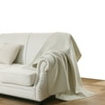thumbnail image 5 of MarCielo Cotton Quilt Quilted Throw Decorative Throw Blanket 50 By 60 Inches White, 5 of 5