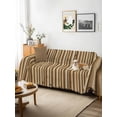 thumbnail image 3 of Country Farmhouse Couch Cover for 2 Cushion Sofa, Vintage Plants Lines Pattern Brown Washable Loveseat Sofa Covers Slipcover for Sectional Sofas L-Shaped, Couch Throw Cover 71"x118", 3 of 9