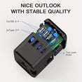 thumbnail image 5 of Universal Travel Adapter,International Plug Adapter with 2 USB C and 2 USB Ports, Travel Essentials Power Adapter, Worldwide All-in-One Outlet Converter for Europe UK USA AUS, 5 of 8
