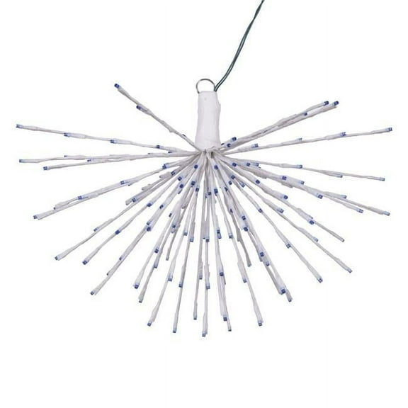 Vickerman 160 Lights x 24" White Starburst Blue 5mm LED Lights, Plastic