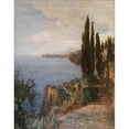 thumbnail image 2 of Emil Jakob Schindler 20x24 Black Ornate Framed Double Matted Museum Art Print Titled: On the Dalmatian Coast Near Ragusa (1888), 2 of 5