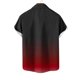 thumbnail image 5 of Mens Casual de Manga Corta Botón Abajo Camisas Gira Cuello Gradación Blusa de Impresión, Suelto Ajuste Poliéster Camisa de Verano, Lavado a Mano Casual, 5 of 6