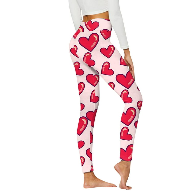 twifer valentines day gift sets women's legging women yoga leggings  valentine day printing casual comfortable home leggings 