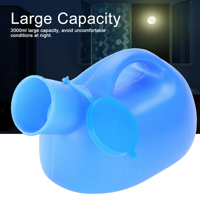 2000ml Portable Urine Bottle with Lid, Male Pee Urinal Collector for Old Men, Kids, Long Distance Bus Drivers