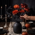 thumbnail image 5 of 2 Pack, Artificial Flower Stems 16 Inch Black and Orange Rose Picks Spooky Halloween Decor Gothic Home Decor for Party Vase Centerpieces Tabletop Displays, 5 of 6