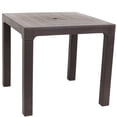thumbnail image 1 of Sunnydaze 31" Square Polypropylene Indoor/Outdoor Patio Dining Table, Brown, 1 of 7