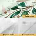 thumbnail image 4 of Spring Branch No Hooks Shower Curtain with Snap-in Liner Green Leaves Gradient Berry Watercolor Plant Shower Curtains for Bathroom, Waterproof, Easy Install, Washable 72"x96", 4 of 9