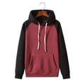 thumbnail image 2 of Gvmfive Men Color Block Drawstring Hooded Front Pocket Long Sleeve Casual Hoodie, 2 of 4