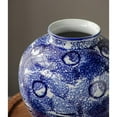 thumbnail image 5 of A&B Home Blue & White Porcelain Vase - Modern Abstract Art Pattern, Short and Round Jar Shape, No Lid for Floral Displays, Home Decor Centerpiece, 9'' x 9.5'', 5 of 10