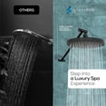 thumbnail image 5 of SparkPod Rain Shower Head with Adjustable Extension Arm 16" - High Pressure, Easy Install (8" inch Shower head, Black Matte), 5 of 8