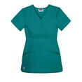 thumbnail image 3 of Sivvan Women's Scrub Set - Multi Pocket Cargo Pants & Stylish Mock Wrap Top, 3 of 5