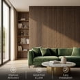 thumbnail image 4 of 47" x 24" Wood Panels for Wall, 4 Pack Acoustic Panels, Sound Absorbing Slat Wall for Wall Decor, Home, Walnut, 4 of 11