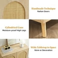 thumbnail image 4 of Rattan Shoe Cabinet with Doors, 4-Tier Storage Shoe Cabinet for Entryway, Shoe Rack Organizer Cabinet with Woven Rattan Doors and Adjustable Shelves for Entryway, Hallway, Living Room, 4 of 8