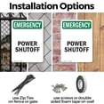 thumbnail image 3 of (2 Pack) Power Shutoff OSHA Emergency Sign 7 Inch X 10 Inch Plastic Sign, Weather Resistant, UV Protected for Workplace, Business, and Construction Site, Made in the USA, 3 of 8