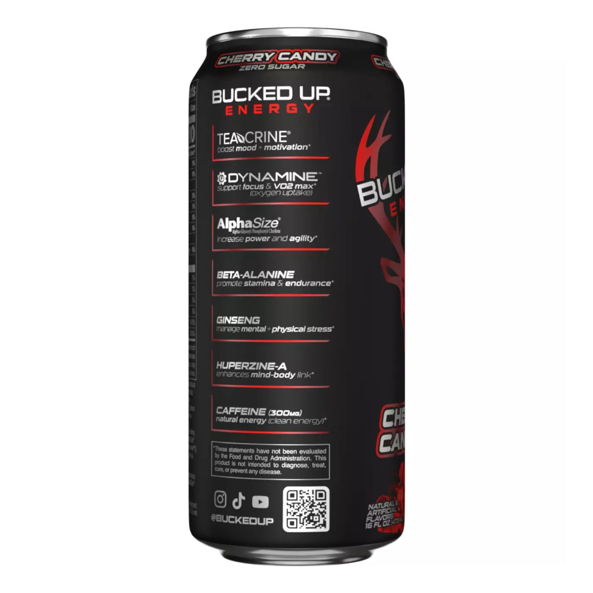 Bucked Up Energy Drink 6‑Flavor Variety Pack, 12 Cans, Zero Sugar