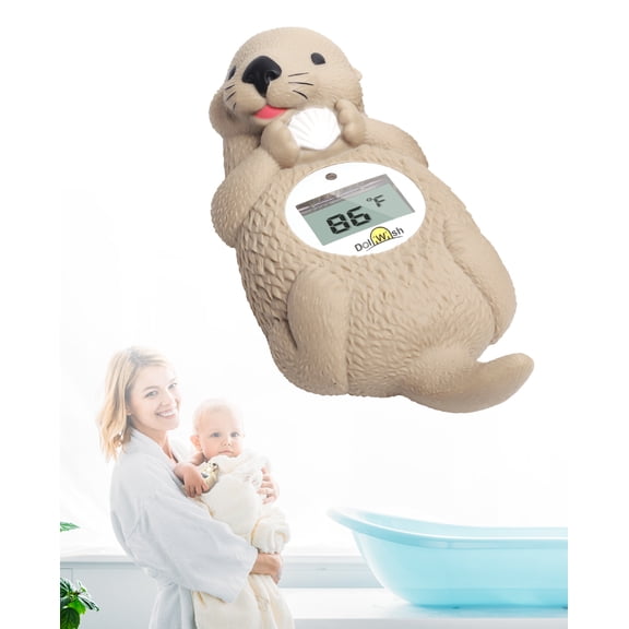 Digital Baby Bath Thermometer for Infants Accurate Otter Bathtub Thermometer BPA Free Baby Bath Temperature Toy - Safe Bathing Essentials for New Moms