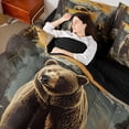 thumbnail image 4 of Castle Fairy Teens Animal Bear Twin Bedding Sets,Jungle Wildlife Bedding Comforter Set, 4 of 8