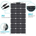thumbnail image 3 of 100W 18V Flexible Solar Panel Monocrystalline,DFITO Semi-Flexible ETFE Lightweight with MC4 for RV Marine Boat Camper Van Trailer Off-Grid Power,1Pack, 3 of 8