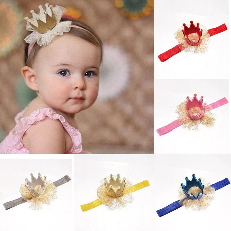 2X Girls Baby Headband Bow Flower Hair Band Accessories Headwear Elastic Gift 