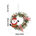 thumbnail image 3 of Tainini Christmas Santa Claus Wreath Deer Pendant Snowman Hanging Ornaments for Xmas Holiday Party Art Decor Supplies, 3 of 7