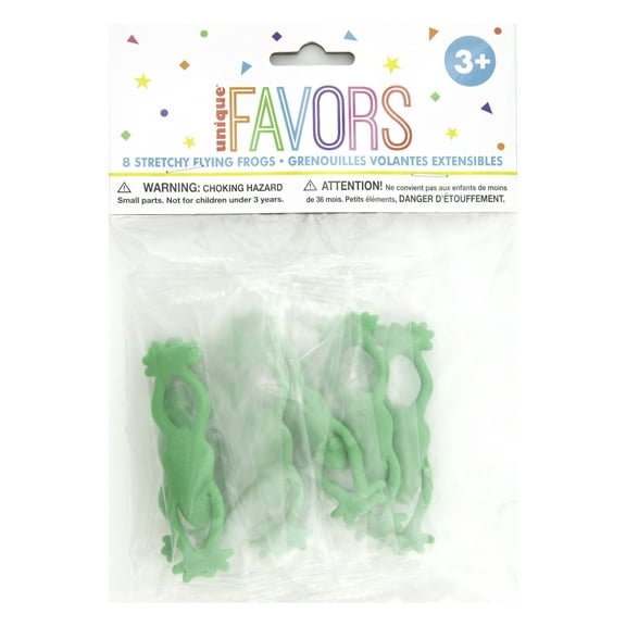 Stretchy Frog Slingshot Shooter Party Favors, 8ct