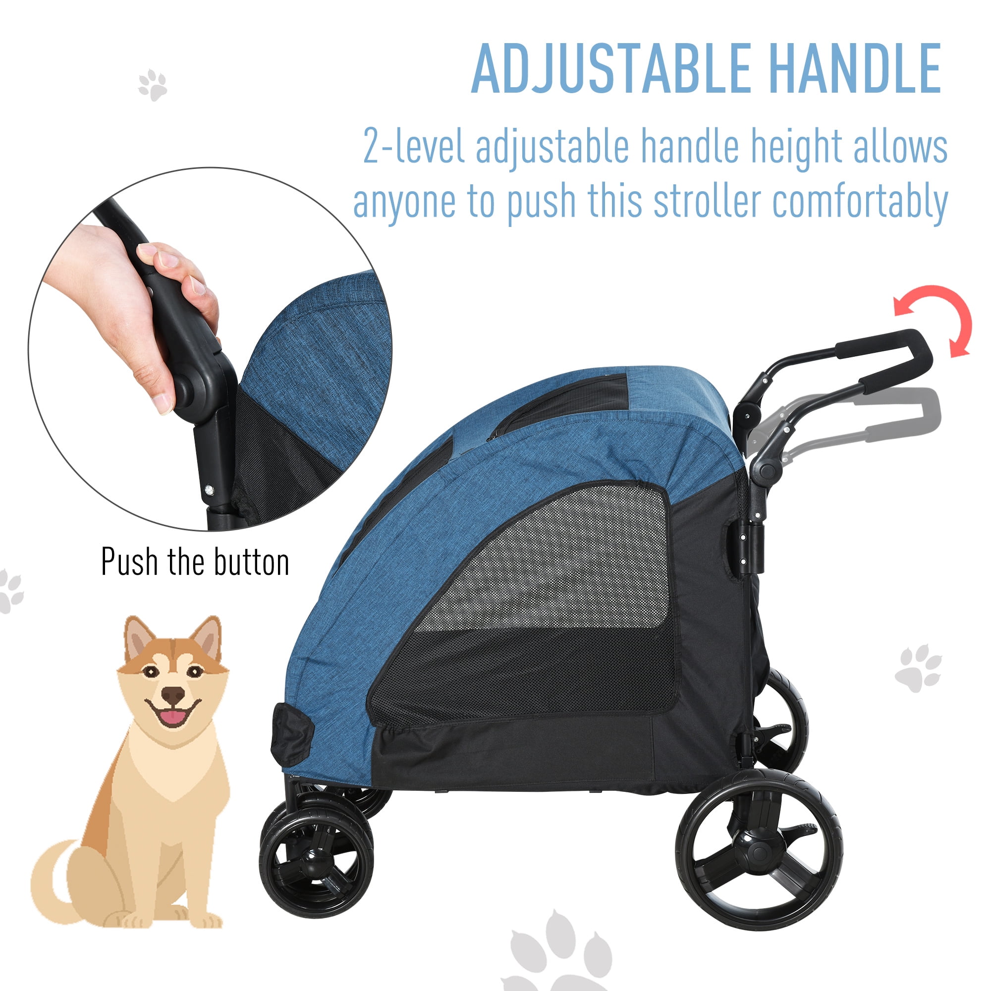 pawhut pet stroller
