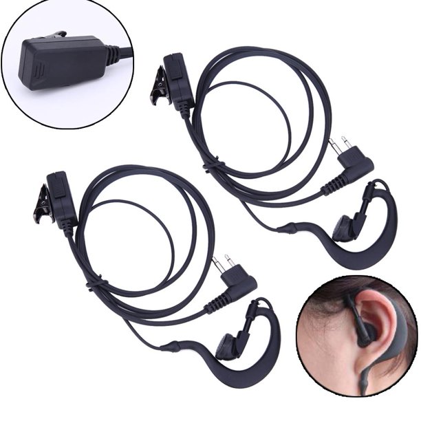2 uds auricular de 2 pines micrófono PTT para Motorola CB Radio CP88 CP040 CP100 Likrtyny Componentes de la computadora