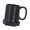 Black, variant on AOOOWER Ceramic Mug with Creative Screw Shape 380ML Capacity for Hot Cold Beverages Suitable for Families and Practical Use