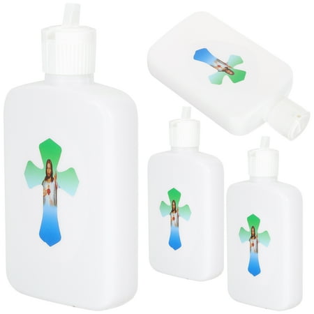 

Etereauty 6pcs Empty Holy Water Bottles Catholic Christian Holy Water Bottle Cross Container