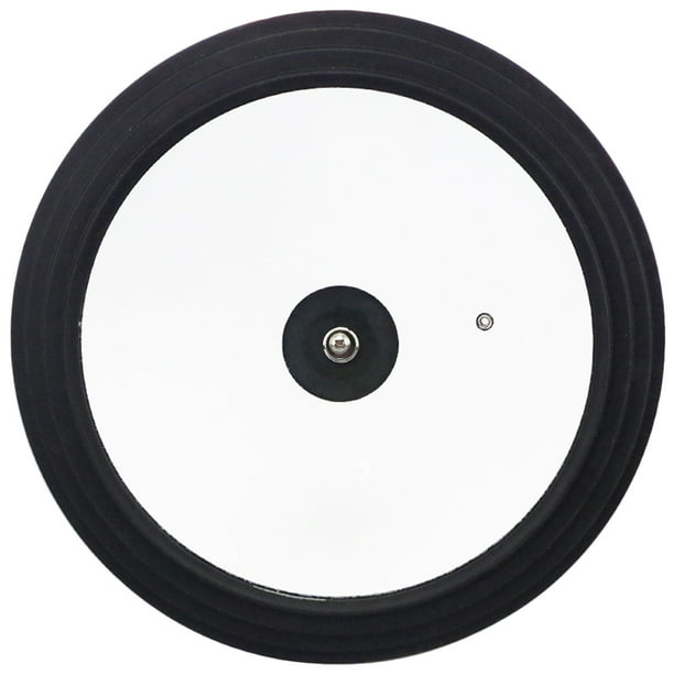 EeaseMX Tapa universal para ollas y sartenes de vidrio templado con borde de silicona resistente al calor. Se adapta a ollas de 26, 28 y 30 cm.
