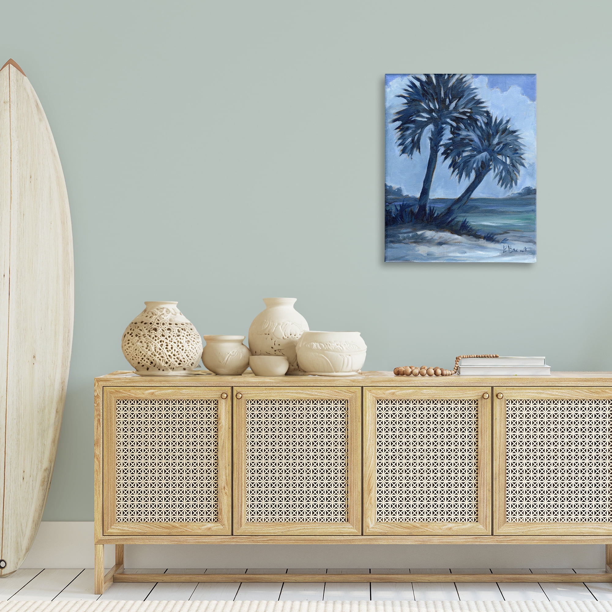 Stupell Industries Impressions Of Palms Landscape & Nature Painting Wrapped Canvas Art Print Wall Art, 24 x 30