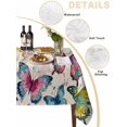 thumbnail image 5 of Colorful Butterfly Suqare Tablecloth - 54 x 54 Inch, Elegant Pastoral Butterflies Rustic Watercolor Waterproof & StainResistant Tablecloth, Washable Oil-proof Table Cover for Dining/Party/Wedding, 5 of 9