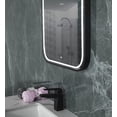 thumbnail image 4 of Vanity Art 24" x 31.5" Large LED Lighted Bathroom Vanity Wall Mirror with Touch Sensor | Modern Rounded Corner Shape Wall Mounted Makeup Mirror with Adjustable LED Light for Over Sink Bedroom VA27F-B, 4 of 5