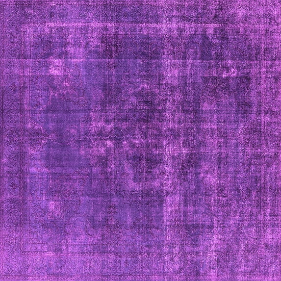 Ahgly Company Indoor Square Persian Pink Bohemian Area Rugs, 8' Square