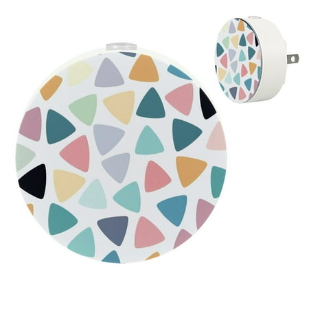 

YZUOUZY Night Lights Plug into Wall Bedroom Lamp Small Bedside Lamps Set of 2 Geometry Shapes Figures Abstract Style