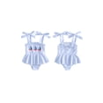thumbnail image 2 of BemeyourBBs Toddler Baby Girl Sailboat Swimsuit Infant Bathing Suit Summer One Piece Swimwear Cute Sailboat Print Strap Tie Up Sleeveless Beachwear, 2 of 9