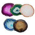 thumbnail image 4 of 1x Coaster Slice Colgante Collar de bricolaje Fabricación Fuschia SM SunniMix Agate Slices Pendant, 4 of 8