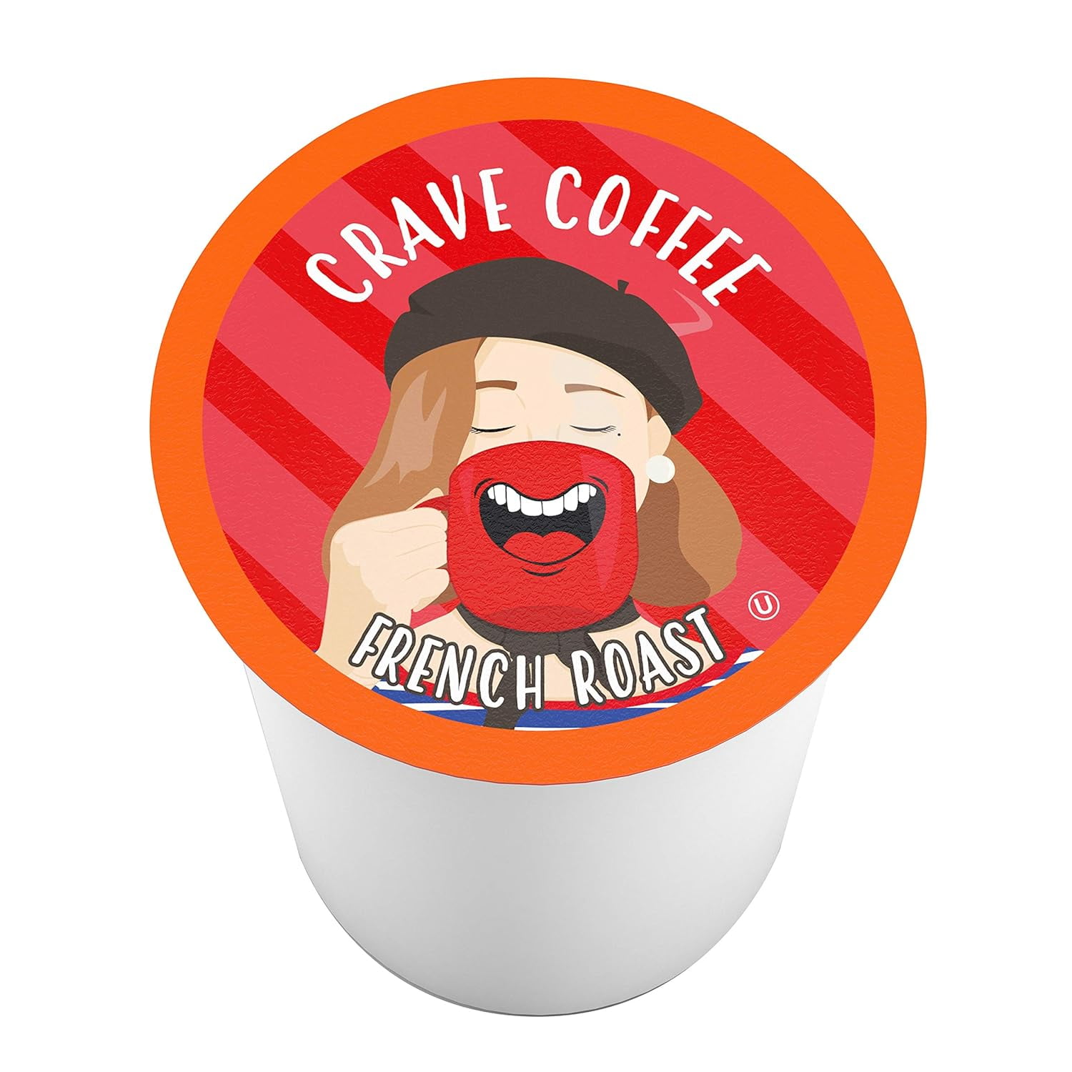 Crave Beverages French Roast Coffee Pods - Dark Roast, for Keurig K Cup Brewers, 40 Count
