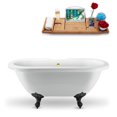 thumbnail image 2 of 70" Streamline N1121WH-GLD Clawfoot Tub and Tray With External Drain, 2 of 7