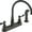 Oil Bronze, variant on Delta Windemere Two Handle Kitchen Faucet in Chrome 21996LF